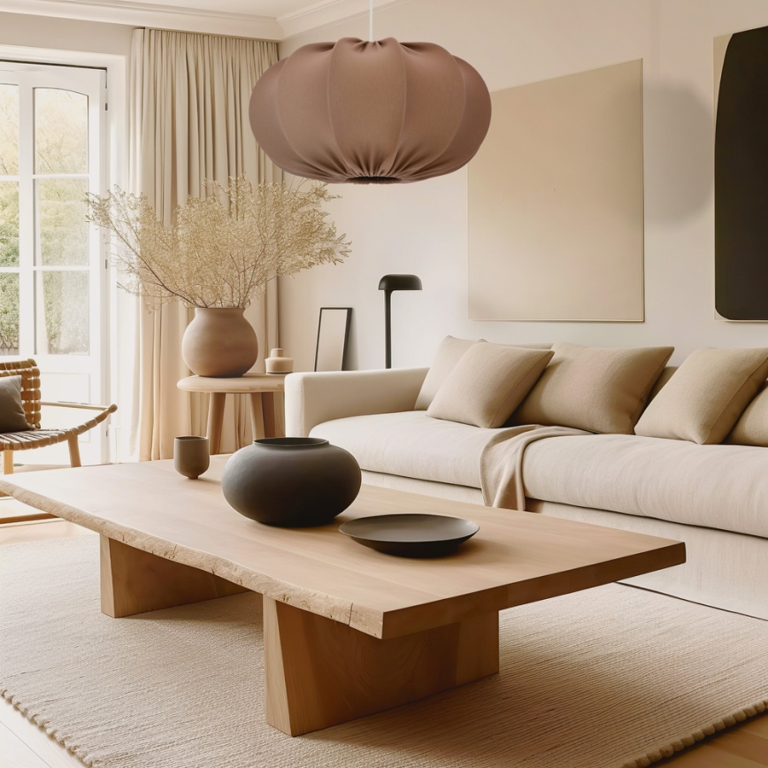 Luster na sajli CAFEE 1xE27/40W/230V Ø 52 cm braon