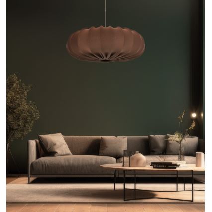 Luster na sajli CAFEE 1xE27/40W/230V Ø 52 cm braon