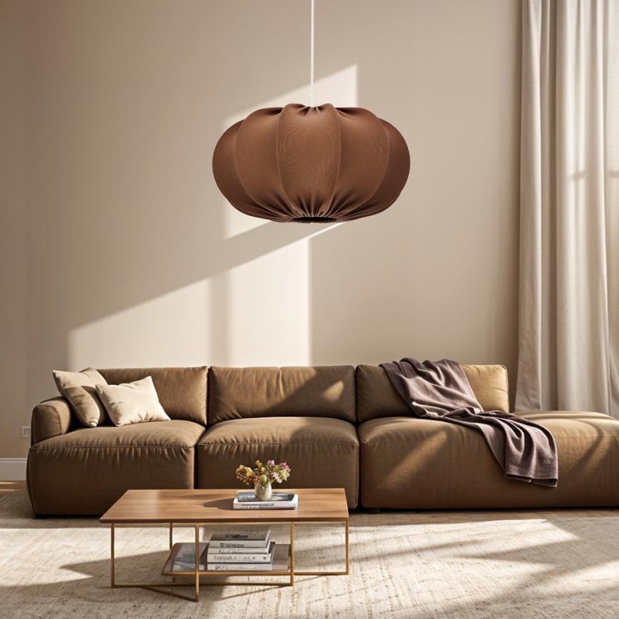 Luster na sajli CAFEE 1xE27/40W/230V Ø 52 cm braon