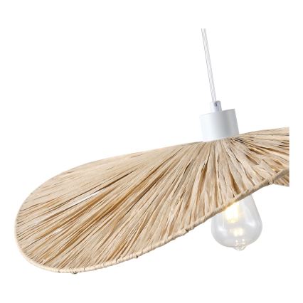 Luster na sajli CALYPSO 1xE27/15W/230V prečnik 55 cm bambus