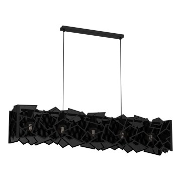 Luster na sajli CAMO 5xE27/15W/230V crna
