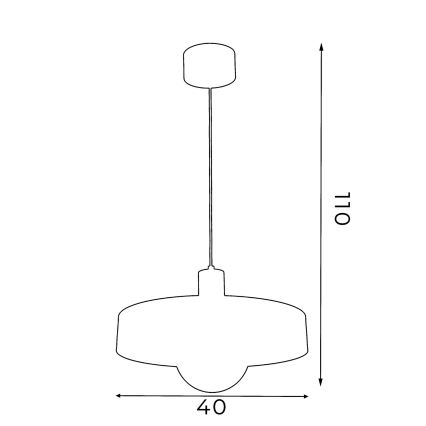 Luster na sajli CANAN 1xE27/15W/230V prečnik 29 cm bež