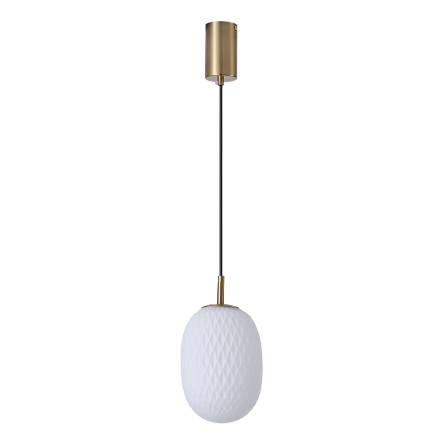 Luster na sajli CANDY 1xE14/25W/230V, bela, prečnika 15 cm