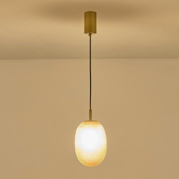 Luster na sajli CANDY 1xE14/25W/230V braon prečnik 15 cm