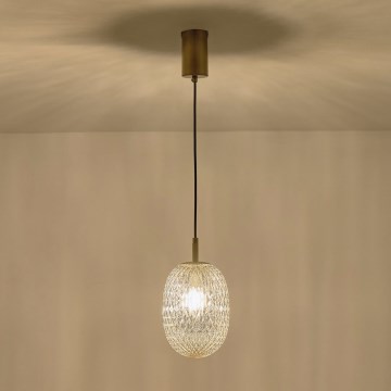 Luster na sajli CANDY 1xE14/25W/230V proziran, prečnik 15 cm