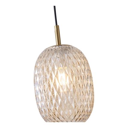 Luster na sajli CANDY 1xE14/25W/230V proziran, prečnik 15 cm
