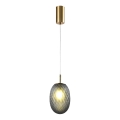 Luster na sajli CANDY 1xE14/25W/230V siva prečnik 15 cm