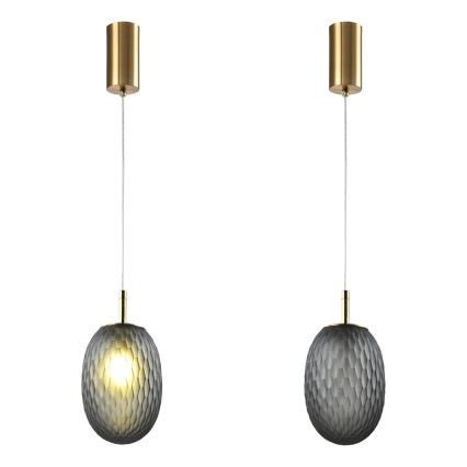 Luster na sajli CANDY 1xE14/25W/230V siva prečnik 15 cm