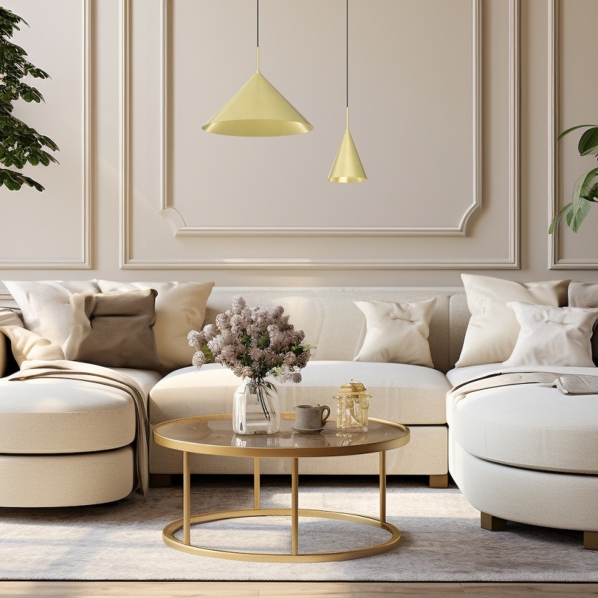 Luster na sajli CAPITAL 1xGX53/15W/230V prečnik 17 cm zlatni