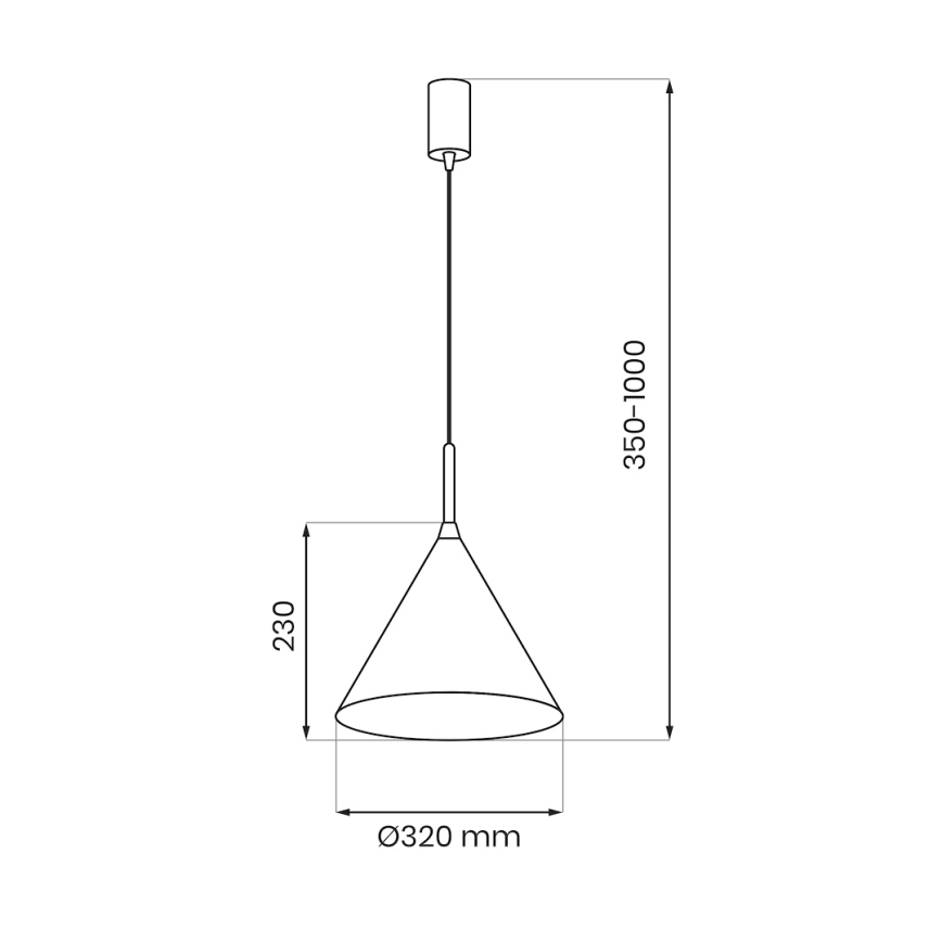 Luster na sajli CAPITAL 1xGX53/15W/230V prečnik 32 cm crni