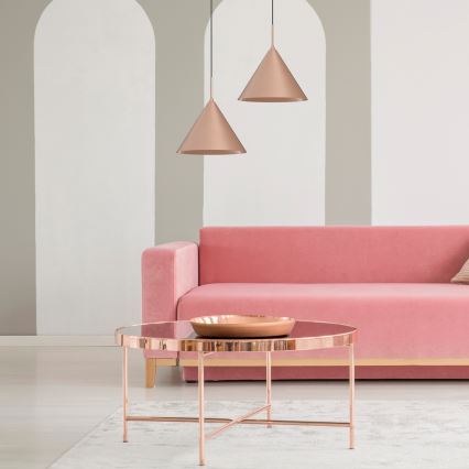 Luster na sajli CAPITAL 1xGX53/15W/230V prečnik 32 cm roze zlato