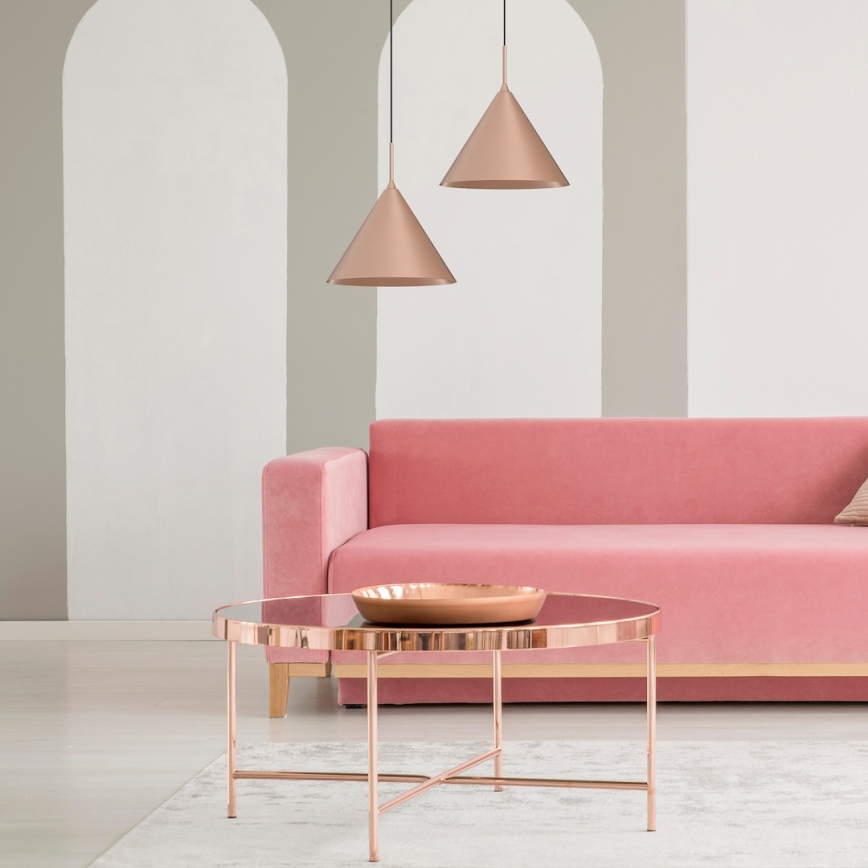 Luster na sajli CAPITAL 1xGX53/15W/230V prečnik 32 cm roze zlato