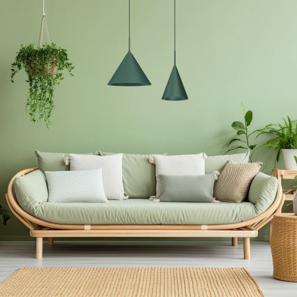 Luster na sajli CAPITAL, 1xGX53/15W/230V, prečnik 32 cm, zelena