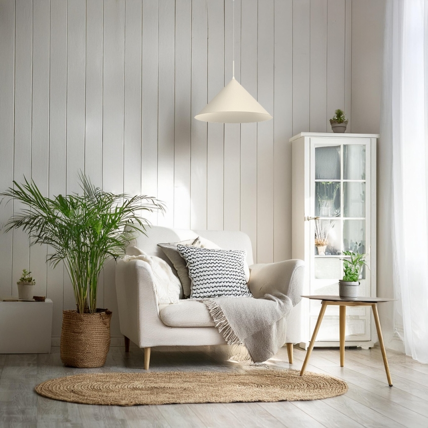 Luster na sajli CAPITAL 1xGX53/15W/230V prečnik 46 cm krem