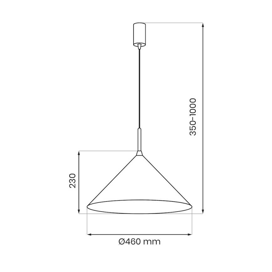 Luster na sajli CAPITAL 1xGX53/15W/230V prečnik 46 cm krem