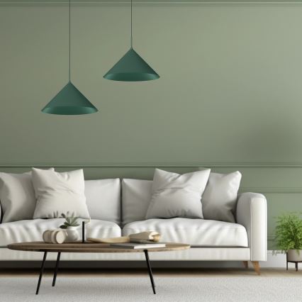 Luster na sajli CAPITAL 1xGX53/15W/230V, prečnik 46 cm, zelene boje