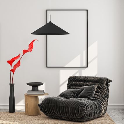 Luster na sajli CAPITAL 1xGX53/15W/230V, prečnik 60 cm, crni