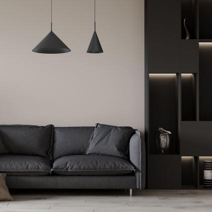 Luster na sajli CAPITAL 1xGX53/15W/230V Ø 46 cm crna