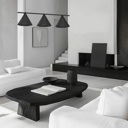 Luster na sajli CAPITAL 3xGX53/15W/230V crna