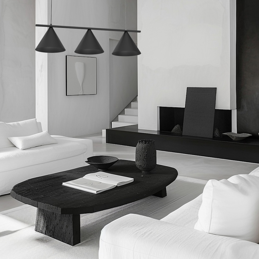 Luster na sajli CAPITAL 3xGX53/15W/230V crna