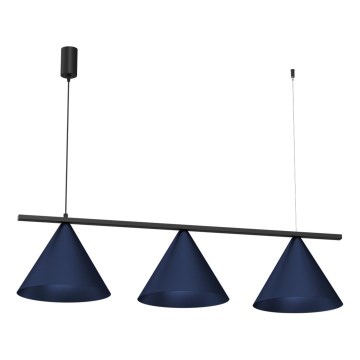 Luster na sajli CAPITAL 3xGX53/15W/230V, plave boje