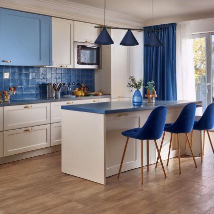 Luster na sajli CAPITAL 3xGX53/15W/230V, plave boje