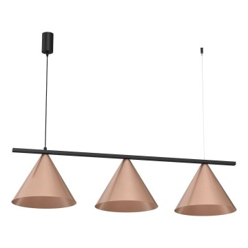 Luster na sajli CAPITAL 3xGX53/15W/230V, roze zlato