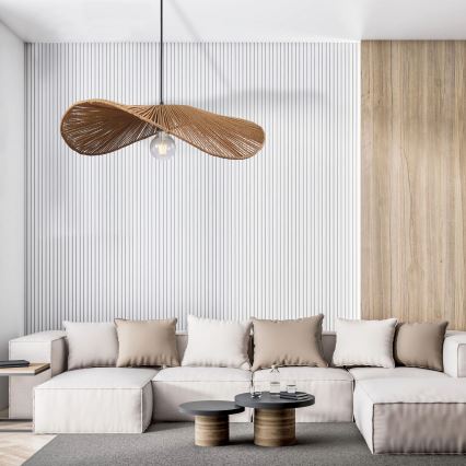 Luster na sajli CAPRI 1xE27/20W/230V Ø 60 cm bambus