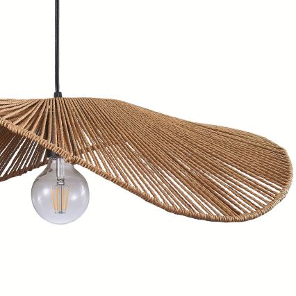 Luster na sajli CAPRI 1xE27/20W/230V Ø 60 cm bambus