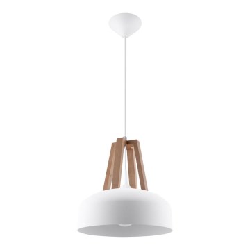 Luster na sajli CASCO 1xE27/60W/230V, prečnik 30 cm, breza