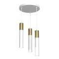 Luster na sajli CASSA 3xGU10/8W/230V bela/zlatna