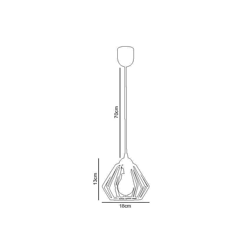Luster na sajli CEED 1xE27/60W/230V siva
