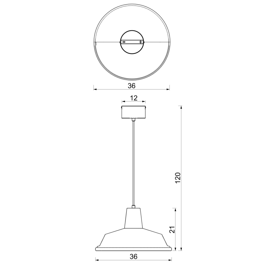 Luster na sajli CLASS 1xE27/15W/230V, bronzan