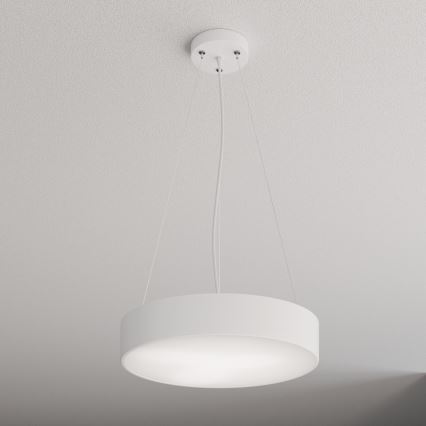 Luster na sajli CLEO 3xE27/24W/230V, prečnika 40 cm, beo