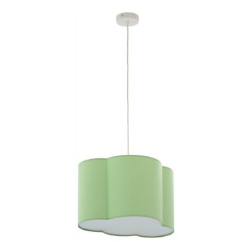 Luster na sajli CLOUD 1xE27/25W/230V zeleni