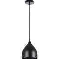 Luster na sajli COMO 1xE27/60W/230V, prečnik 17 cm, crne boje