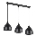 Luster na sajli COMO 3xE27/60W/230V crn