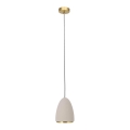 Luster na sajli CONCRETE 1xGU10/5W/230V siv/zlatan