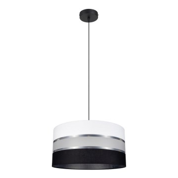 Luster na sajli CORAL 1xE27/60W/230V crno-bela