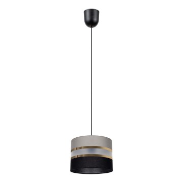 Luster na sajli CORAL 1xE27/60W/230V crno-siv