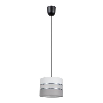 Luster na sajli CORAL 1xE27/60W/230V, prečnik 20 cm, bela/siva