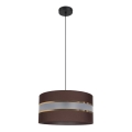Luster na sajli CORAL 1xE27/60W/230V prečnik 40 cm braon