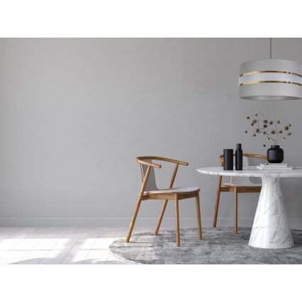 Luster na sajli CORAL 1xE27/60W/230V, prečnik 40 cm, siv