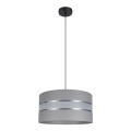 Luster na sajli CORAL 1xE27/60W/230V prečnik 40 cm siva