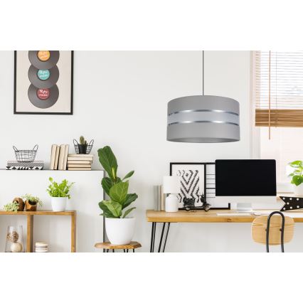 Luster na sajli CORAL 1xE27/60W/230V prečnik 40 cm siva