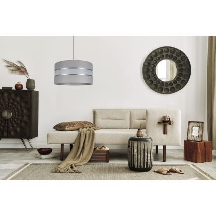 Luster na sajli CORAL 1xE27/60W/230V prečnik 40 cm siva