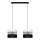 Luster na sajli CORAL 2xE27/60W/230V crno-beli