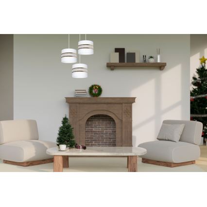 Luster na sajli CORAL 3xE27/60W/230V beo