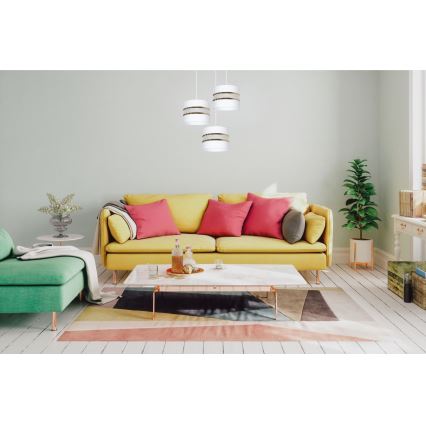 Luster na sajli CORAL 3xE27/60W/230V beo