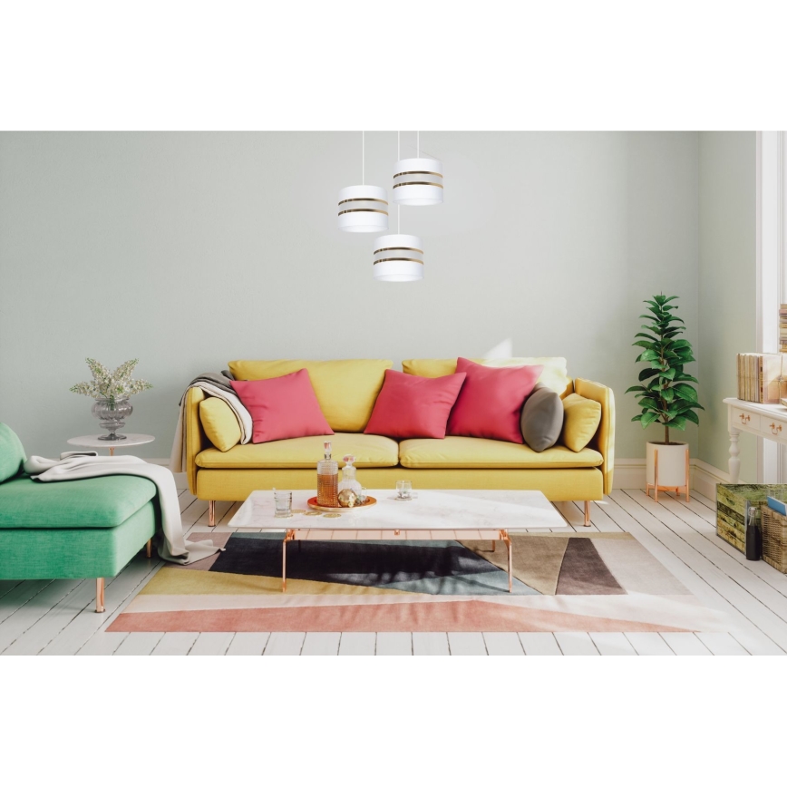 Luster na sajli CORAL 3xE27/60W/230V beo